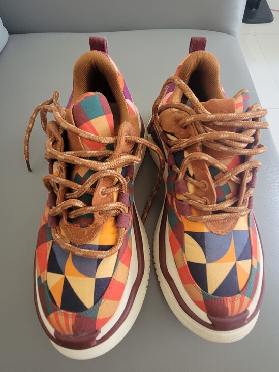 FARM Rio Shoes - FARM Rio Multicolor Geometric Pattern Sneakers with Brown Accents